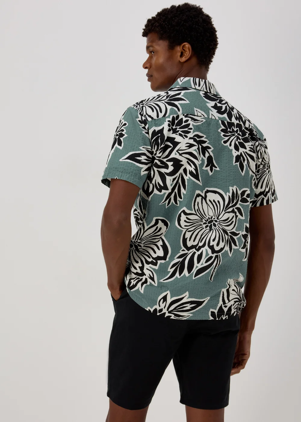 Khaki Oversized Leaf Shirt - Small Image 2
