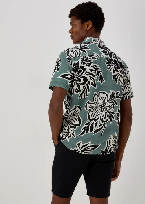Khaki Oversized Leaf Shirt - Small Image 2