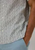 Ecru Geo Print Textured Shirt - S Image 5