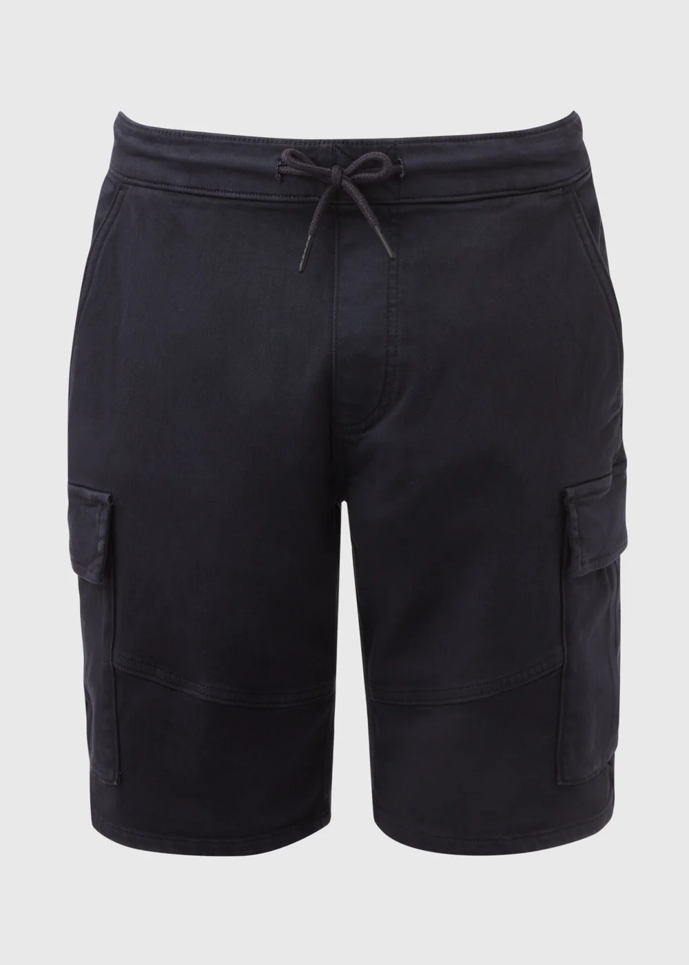 Navy Knitted Cargo Shorts - S Image 5