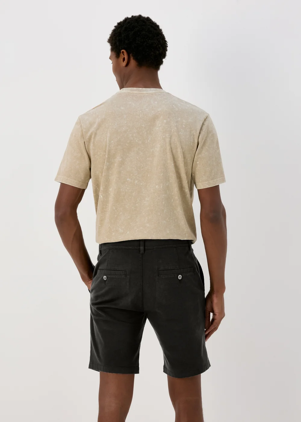 Black Straight Fit Chino Shorts - 30 Image 2