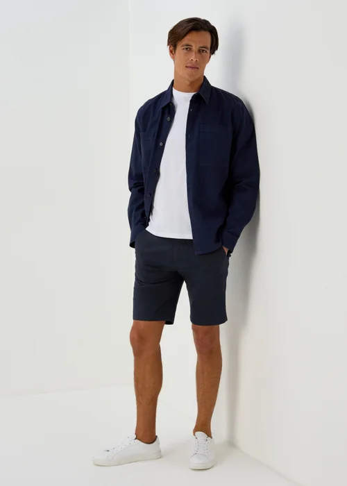 Navy Straight Fit Chino Shorts - 30 Image 1