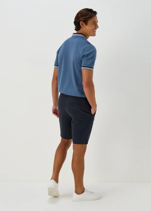 Navy Straight Fit Chino Shorts - 30 Image 2