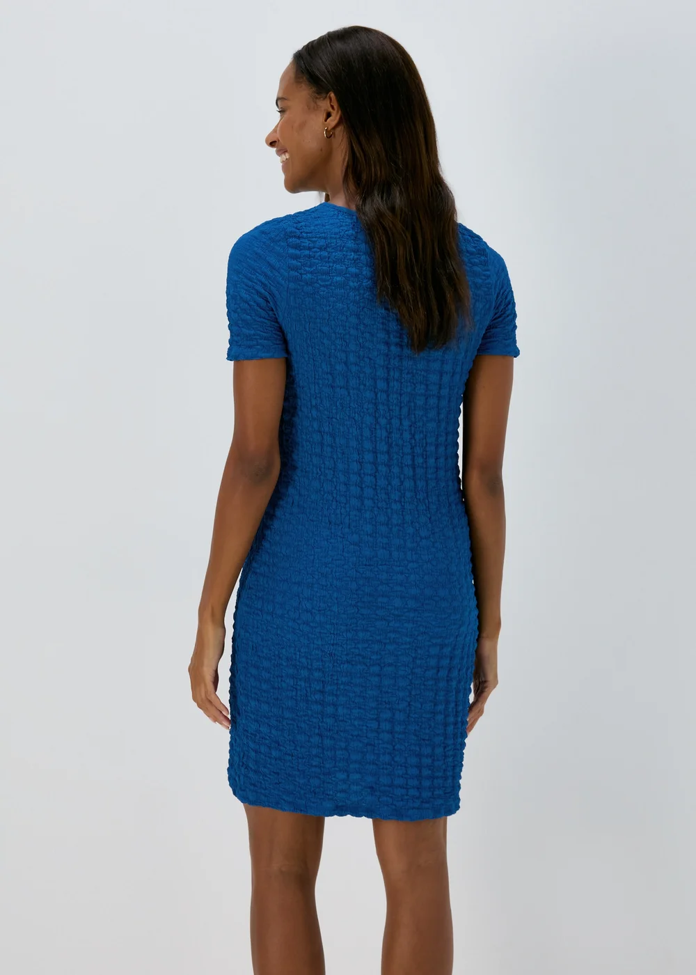 Blue Hyper Texture Mini Dress - 8 Image 2