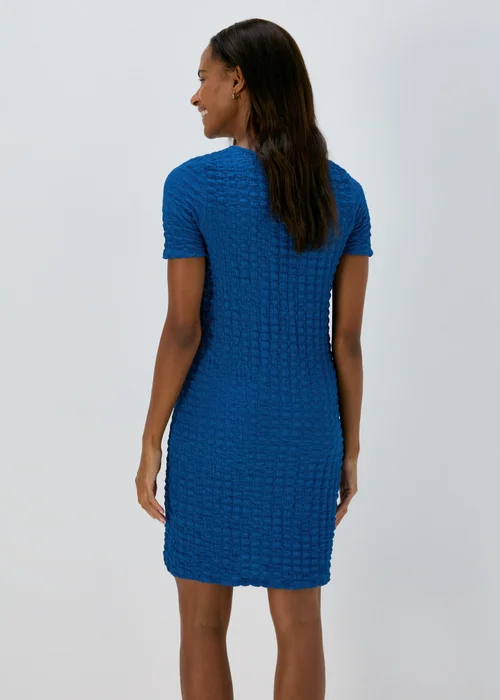 Blue Hyper Texture Mini Dress - 8 Image 2