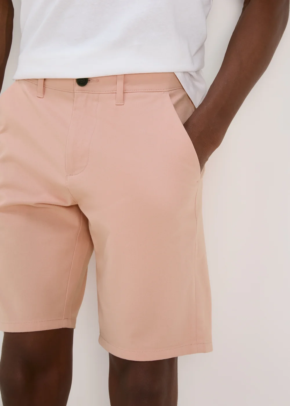 Pink Straight Fit Chino Shorts - 30 Image 3
