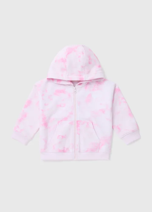 Girls Multicolour Tie Dye Zip Through Hoodie (1-7yrs) - 1-1.5 Yrs Image 1