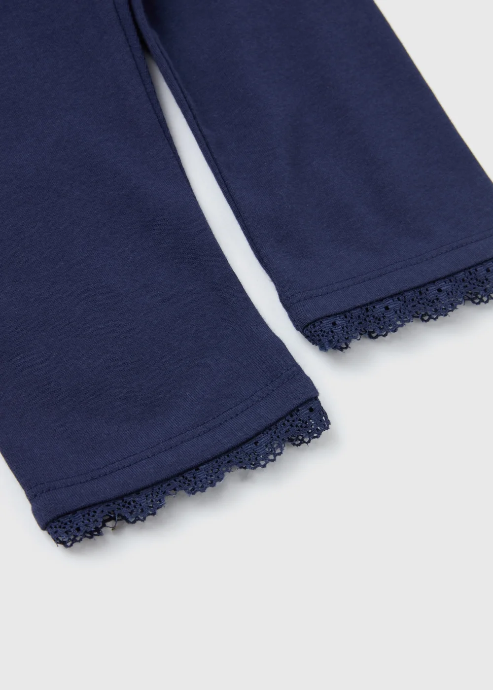 Girls Navy Lace Trims Leggings (1-7yrs) - 1 half year to 2 Image 2