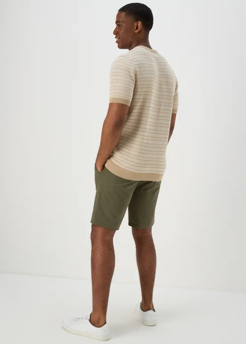 Khaki Straight Fit Chino Shorts - 30 Image 2