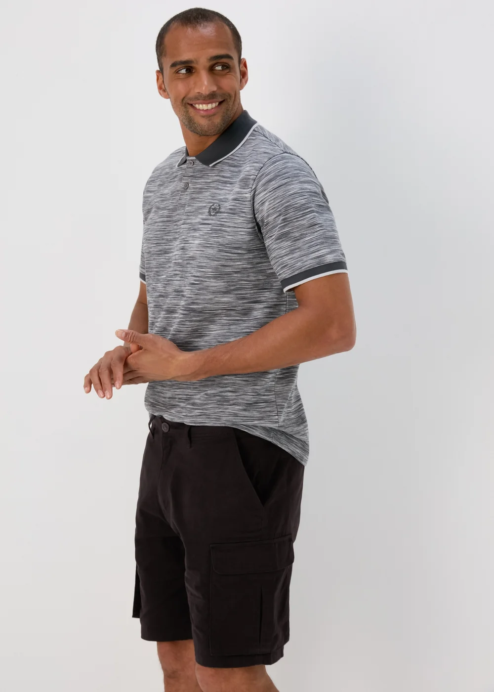 Black Basic Cargo Shorts - 30 Image 1