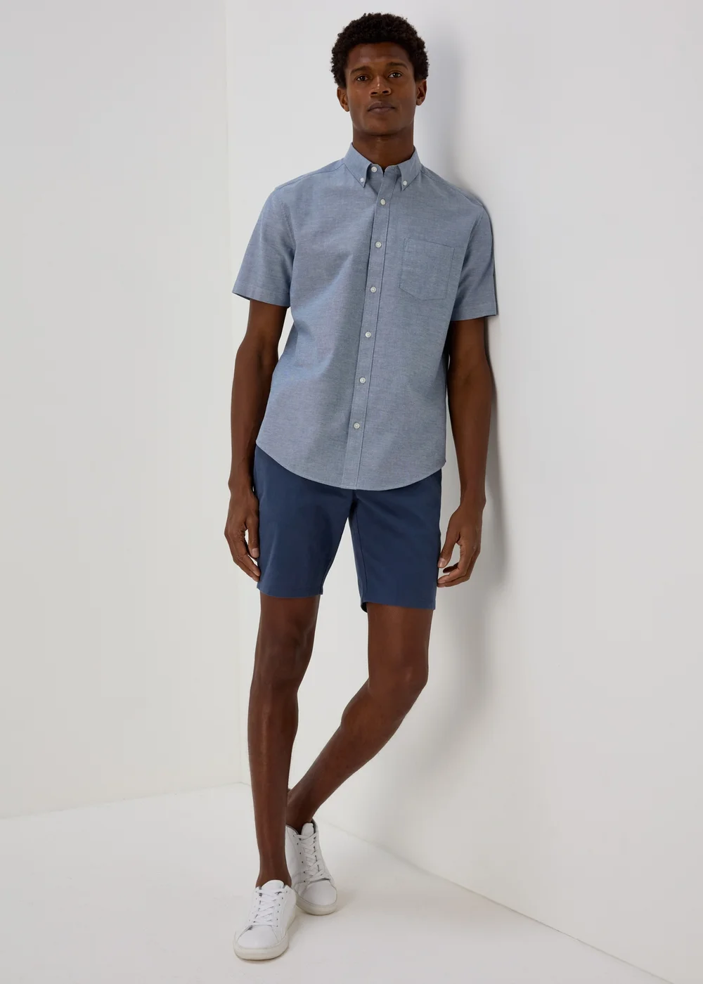 Navy Slim Fit Chino Shorts - 30 Image 1