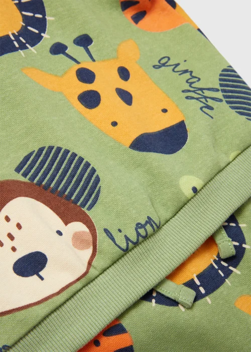 Baby Green Jungle Sweatshirt & joggers Set (Newborn-23mths) - 0-3 months Image 2