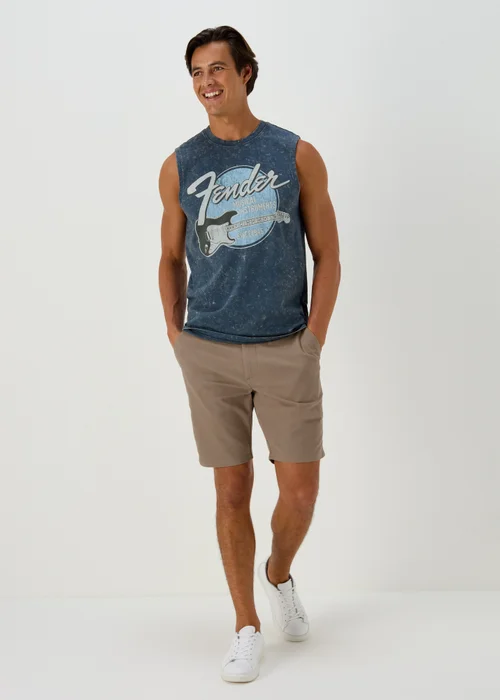 Stone Slim Fit Chino Shorts - 30 Image 4