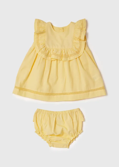 Baby Lemon Dress & Knickers Set (Newborn-23mths) - 0-3 months Image 1