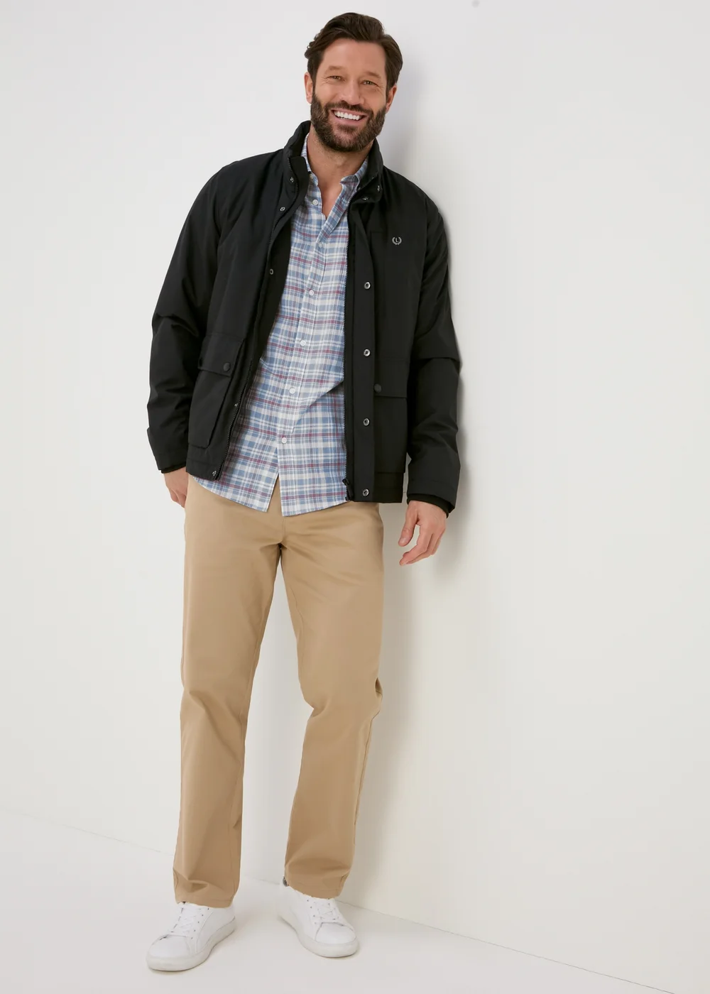 Lincoln Blue Check Textured Shirt - S Image 4