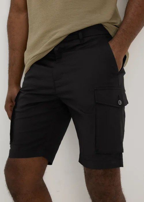 Black Cargo Shorts - 30 Image 3