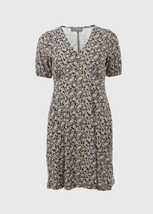 Blue Floral Supersoft Mini Dress - 8 Image 5