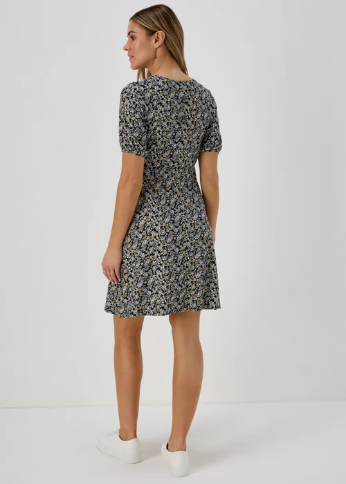 Blue Floral Supersoft Mini Dress - 8 Image 2