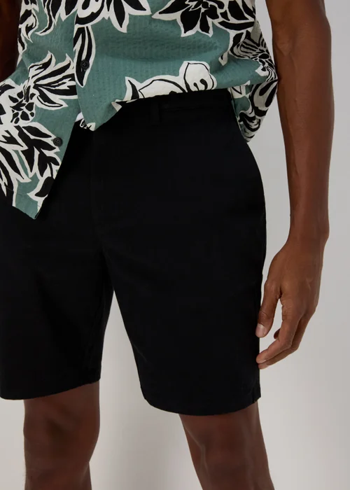 Black Slim Fit Chino Shorts - 30 Image 3