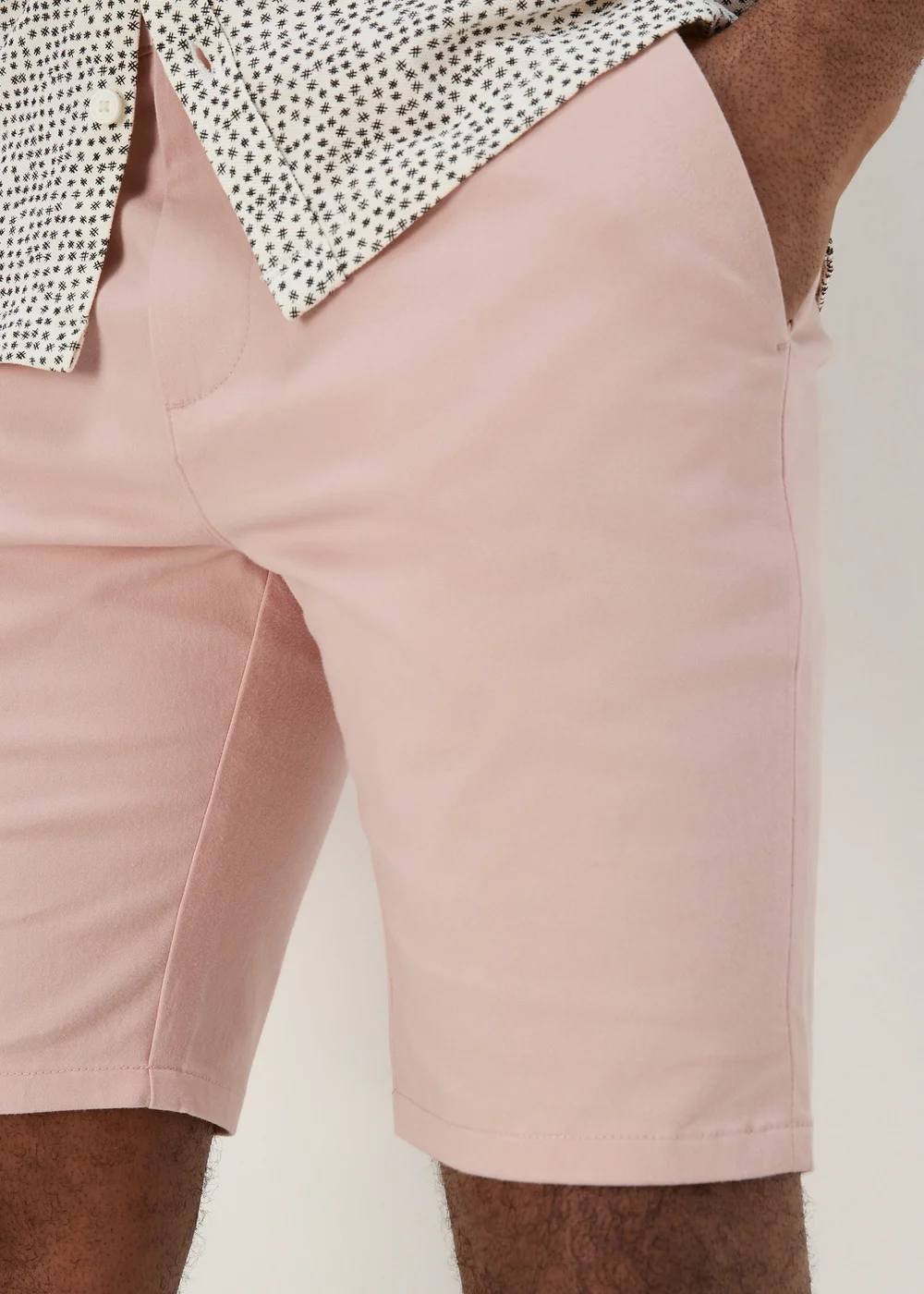 Pink Slim Fit Chino Shorts - 30 Image 3