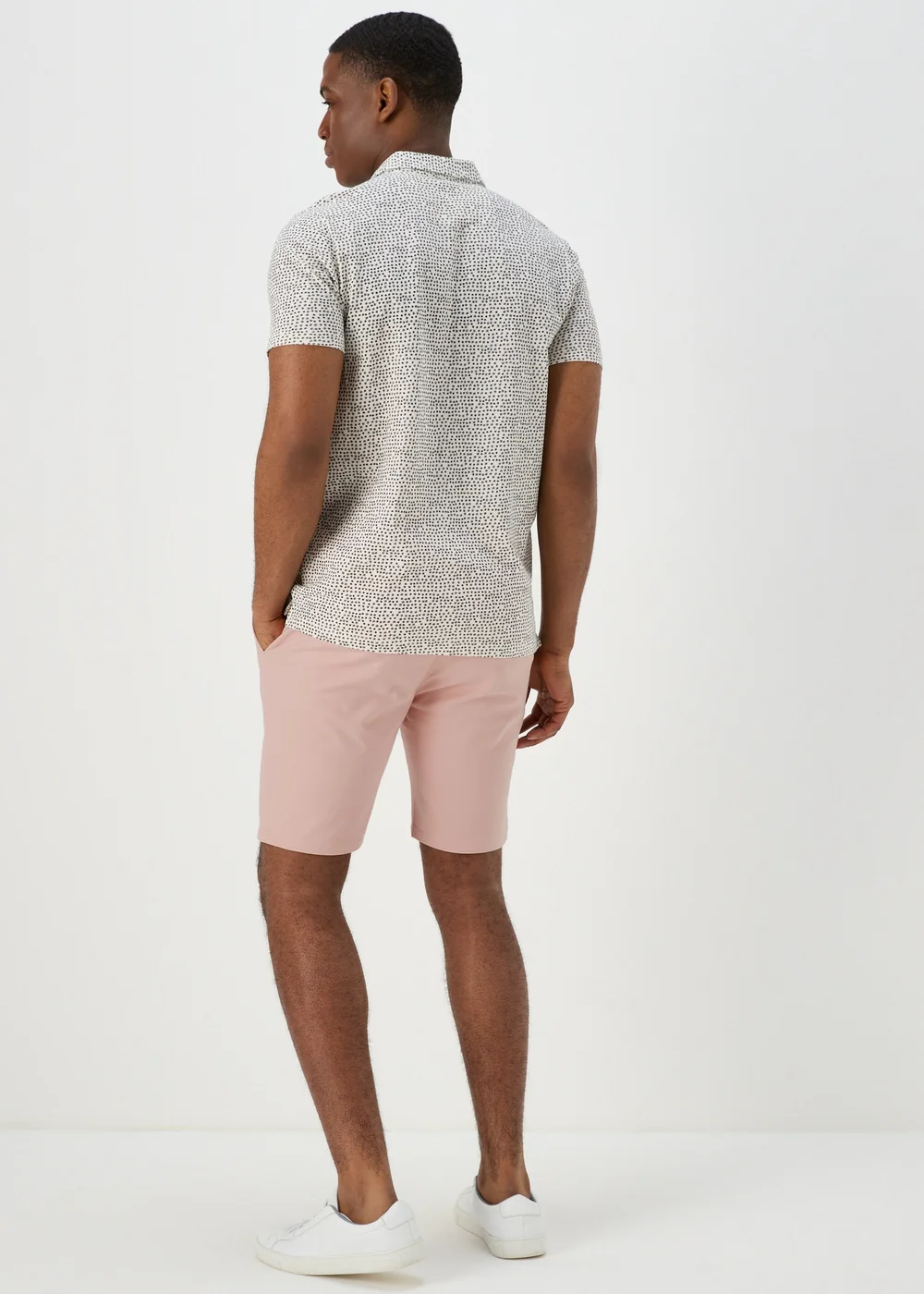 Pink Slim Fit Chino Shorts - 30 Image 2