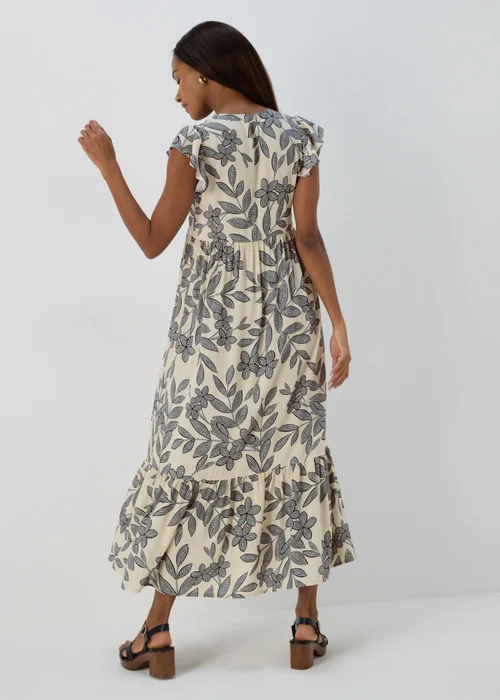 Stone Linen Midi Shirt Dress - 8 Image 2