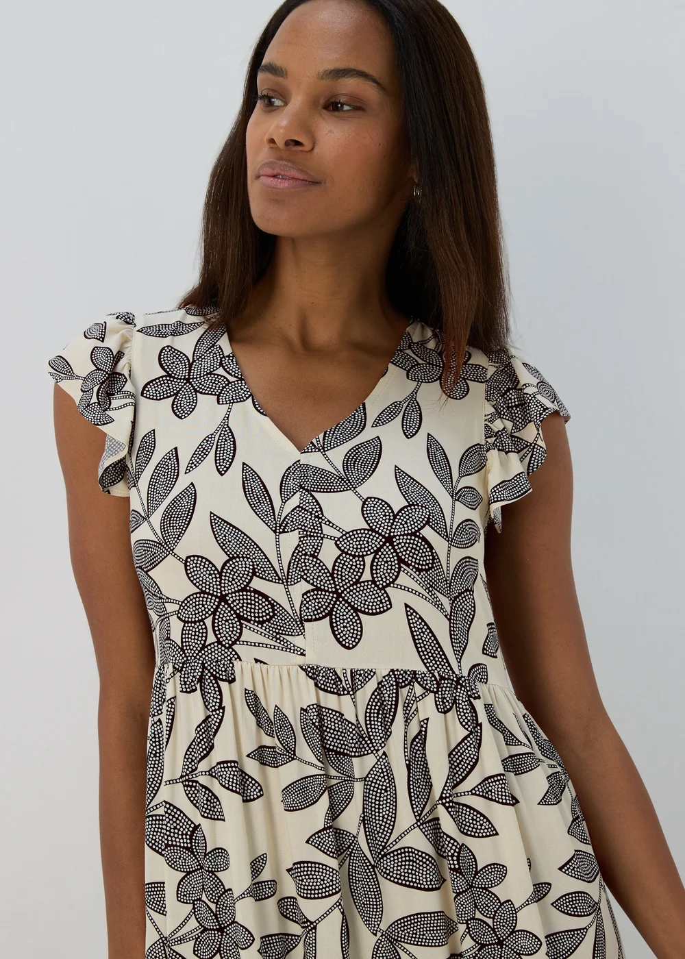Stone Linen Midi Shirt Dress - 8 Image 3