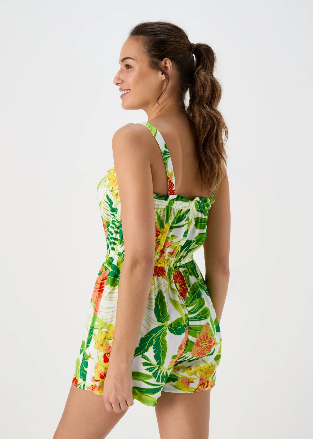 Multicoloured Floral Playsuit - 8 Image 2