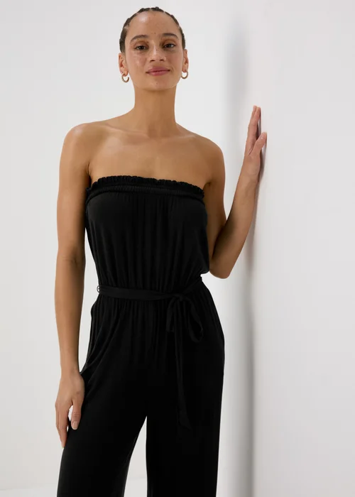 Black Bandeau Jumpsuit - 8 Image 1