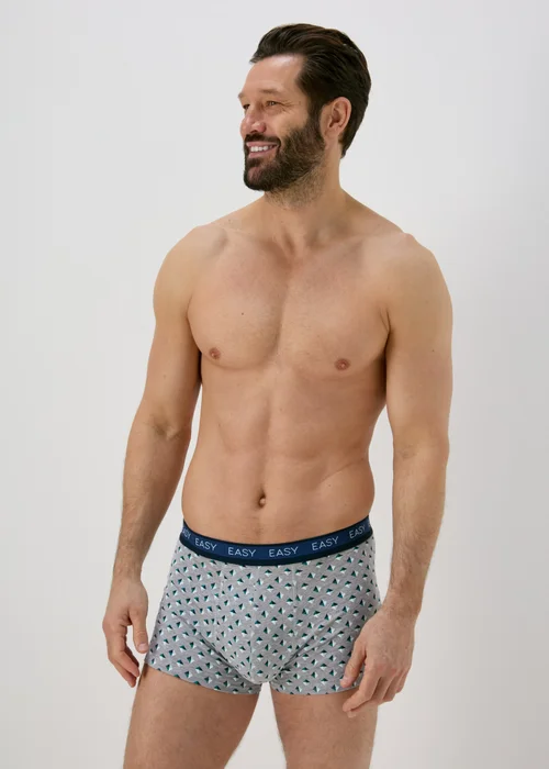Easy 5 Pack Blue Diamond Geo Print Boxers - XS Image 2
