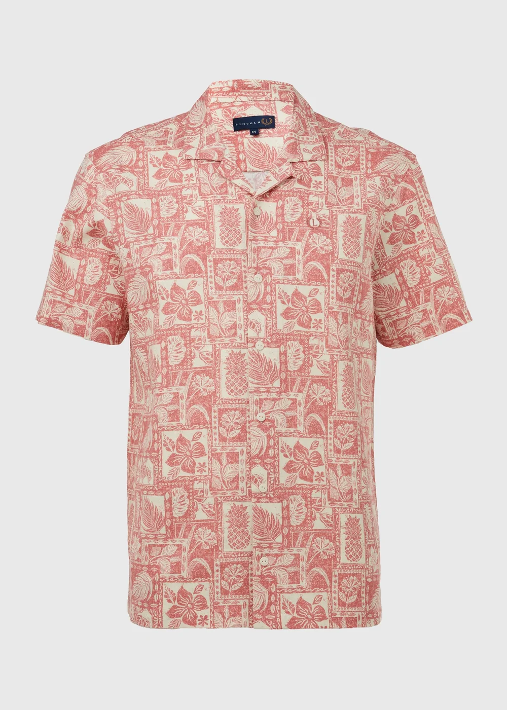 Lincoln Pink Slub Print Shirt - S Image 5
