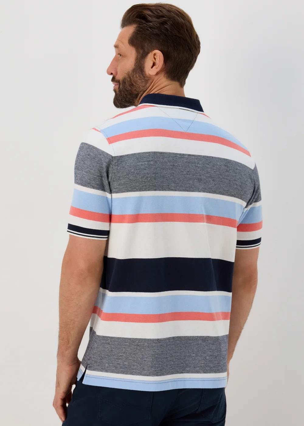 Lincoln Grey Stripe Polo Shirt - S Image 2