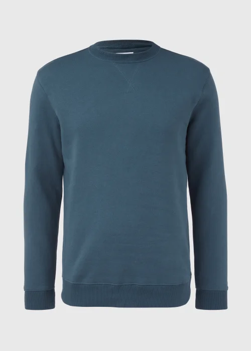 Blue Essential Crew Neck Sweatshirt - Small Image 5