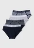 4 Pack Blue Geo Print Spring Briefs - Small Image 1