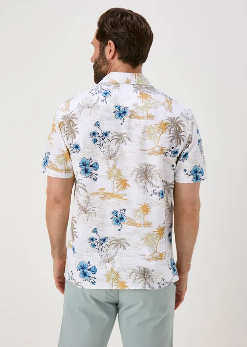 Lincoln Ecru Island Print Shirt - S Image 2