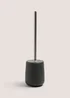 Black Modern Ceramic Toilet Brush Image 1