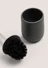 Black Modern Ceramic Toilet Brush Image 2