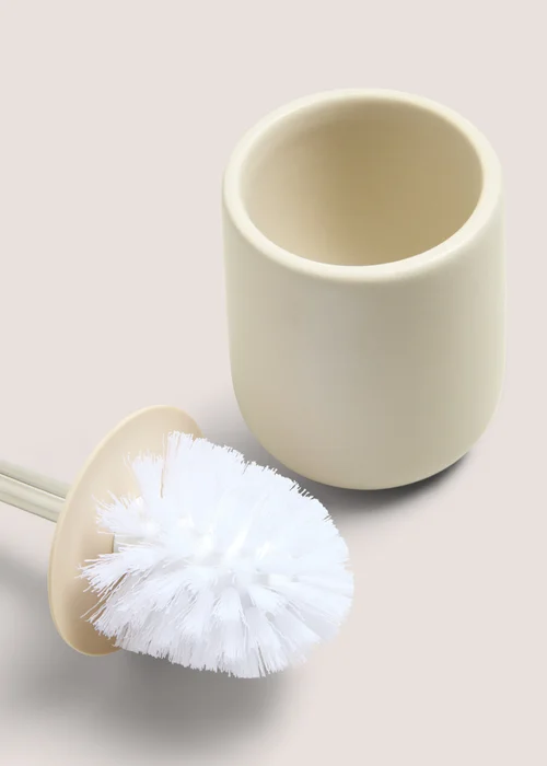 Beige Modern Ceramic Toilet Brush (37cm x 10cm) Image 2