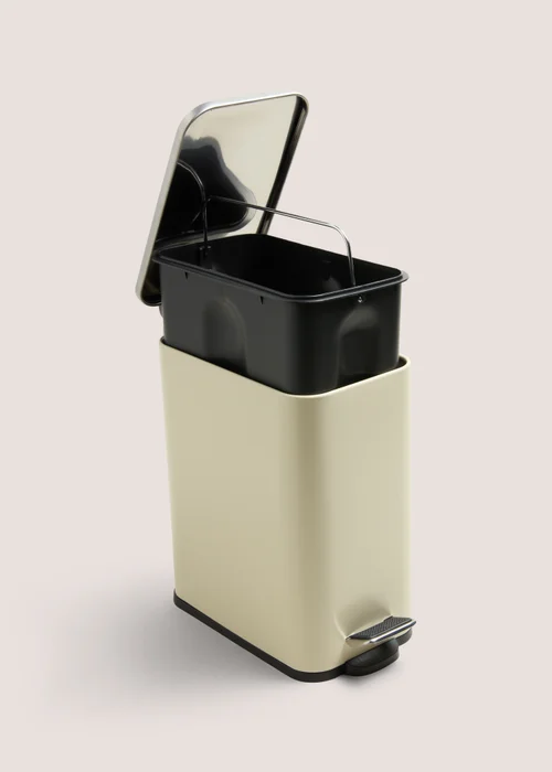 Bathroom Beige Modern Metal Bin (28cm x 25cm) Image 2