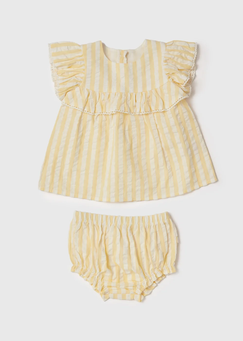Baby Lemon Stripe Top & Knickers Set (Newborn-23mths) - 0-3 months Image 1
