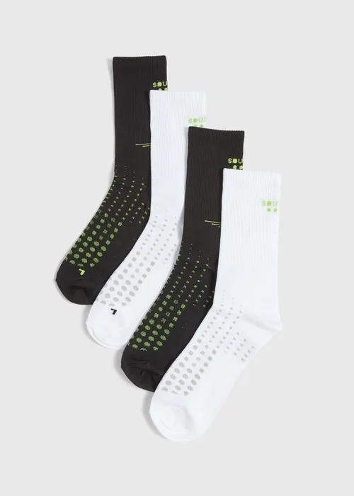 Souluxe 4 Pack Black Mono Sports
Socks - 6-8.5 Image 1