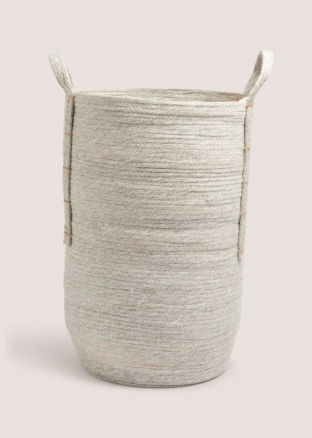 White Wash Laundry Basket (31x31x50cm) Image 1