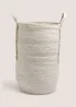 White Wash Laundry Basket (31x31x50cm) Image 1