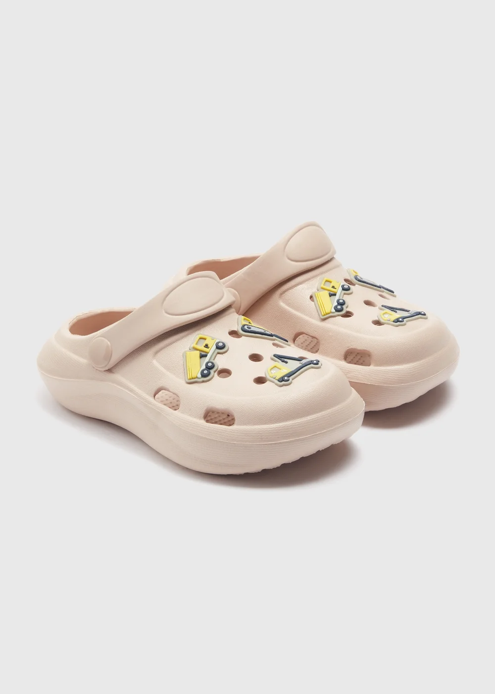 Boys Beige Digger Badge Clogs (Younger 4-11) - Size 4 Infants Image 1