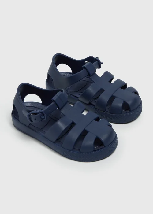 Boys Navy Jelly Sandals (Younger 4-12) - Size 4 Infants Image 1