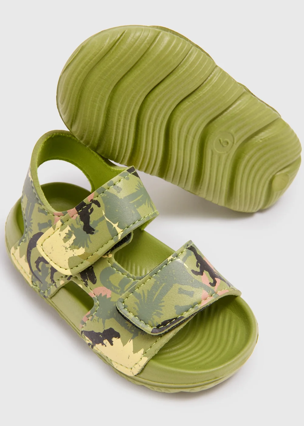 Boys Khaki Dino Eva Sandals (Younger 4-12) - 6 Infant Image 2