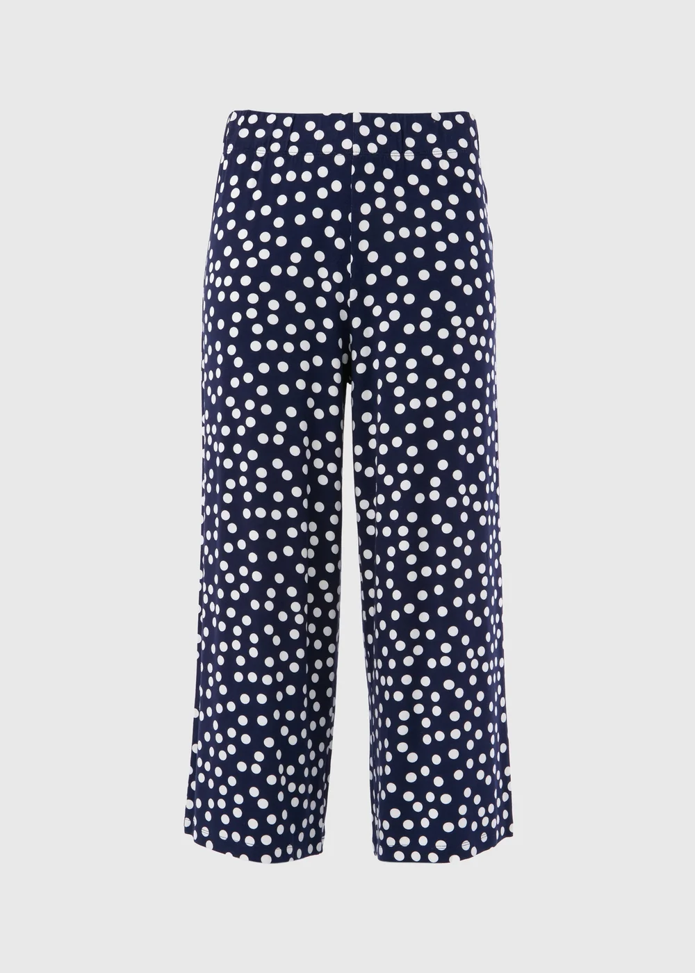 Navy Co Ord Spot Print Wide Leg Trousers - 8 Image 5