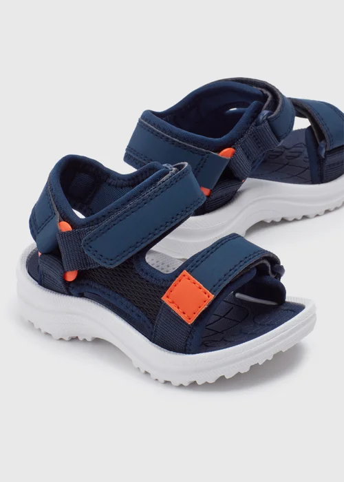 Boys Navy Trekking Sandals (Younger 4-12) - 6 Infant Image 2
