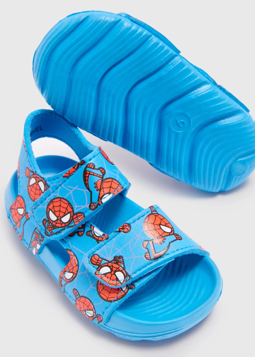 Marvel Boys Blue Spiderman Sandals (Younger 4-12) - Size 4 Infants Image 2