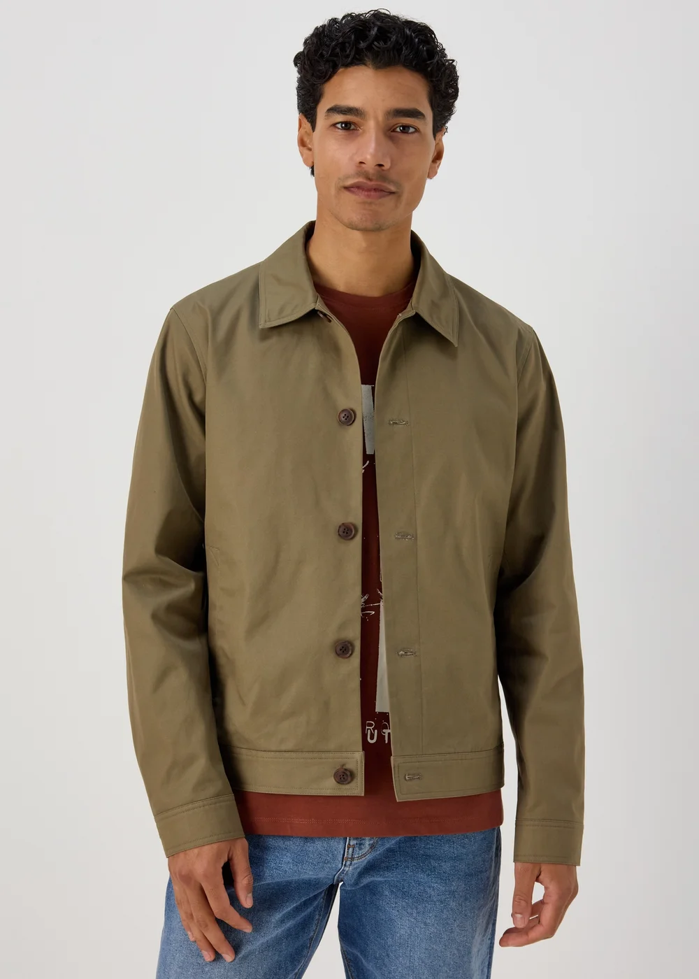 Khaki Smart Shacket - S Image 1